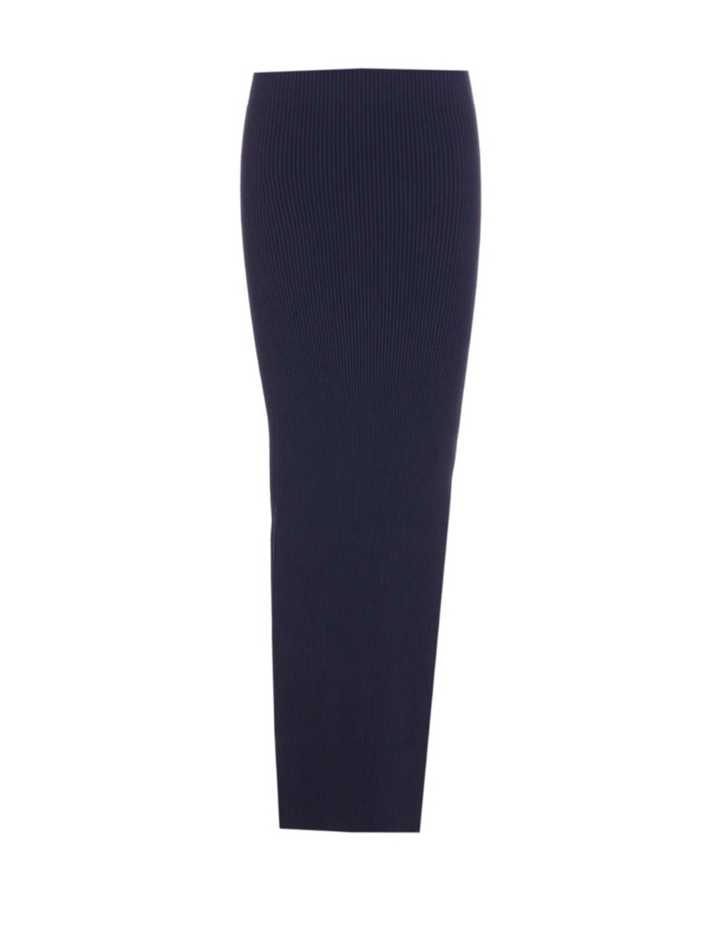 MaxMara Navy Ribbed Maxi Skirt - Picture 2 of 7